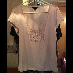 Banana Republic peach-colored top sz L